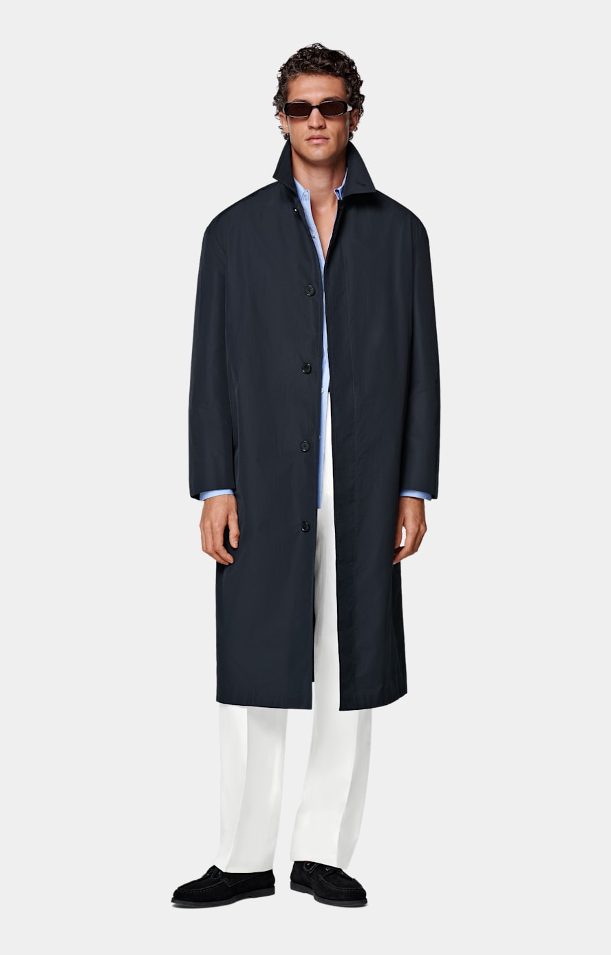 Hemd mittelblau gestreift Tailored Fit