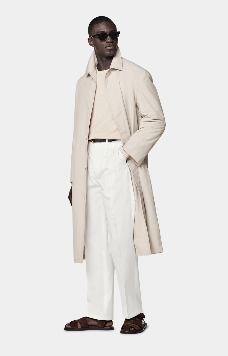Off-White Wide Leg Straight Chinos