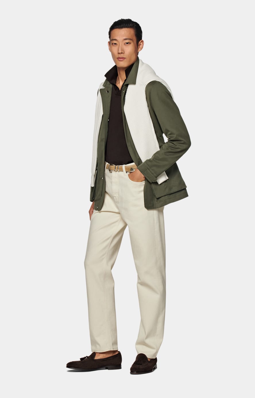  Off-White Straight Leg Jeans
