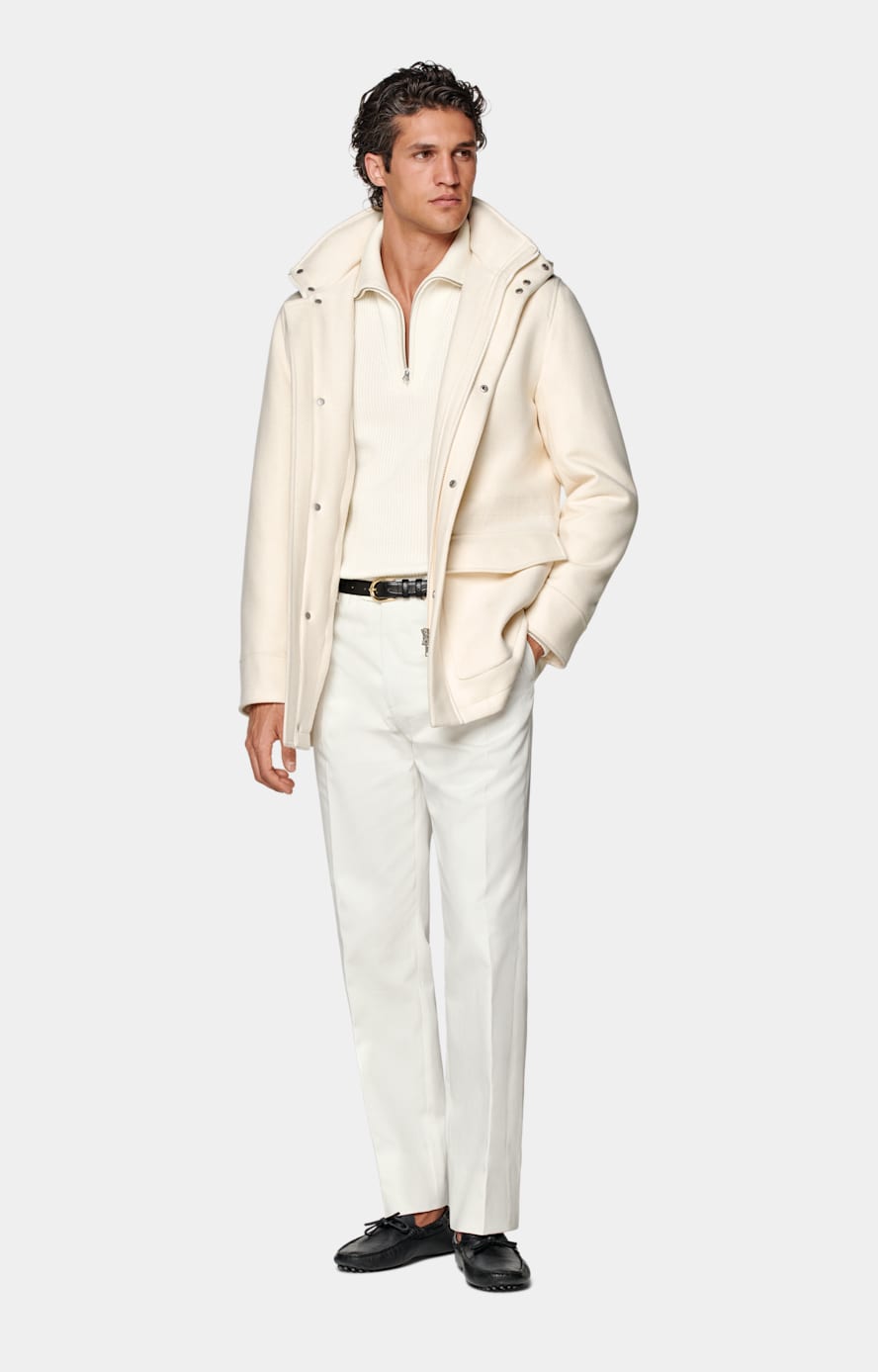 Parka off-white gepolstert