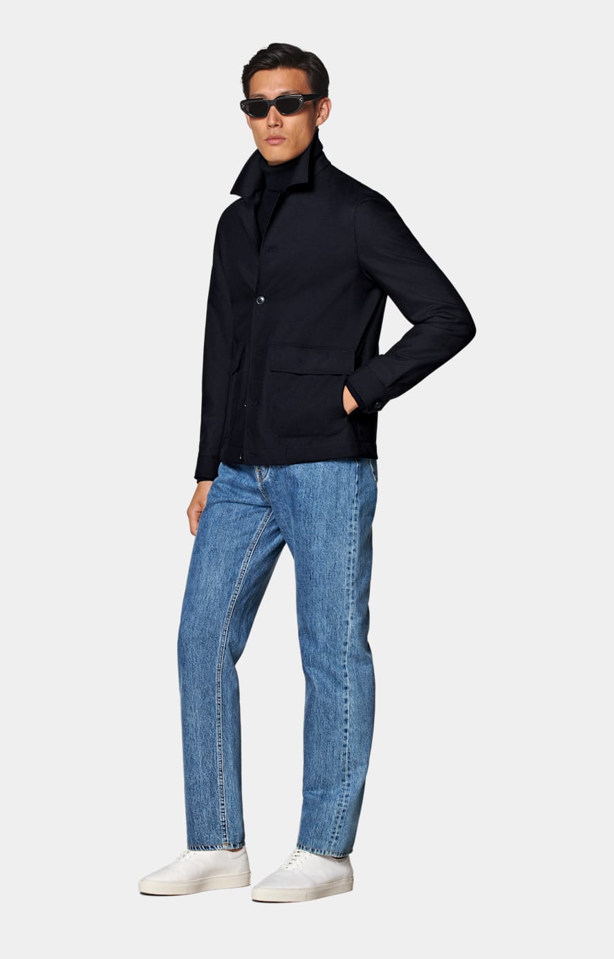 Navy Bomber Jacket