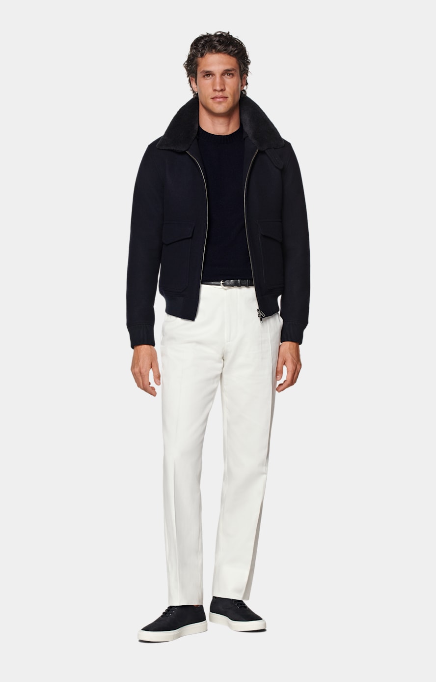 お気に入り Bomber Navy Jacket US SUITSUPPLY | SUITSUPPLY | Wool Pure in ジャケット・アウター