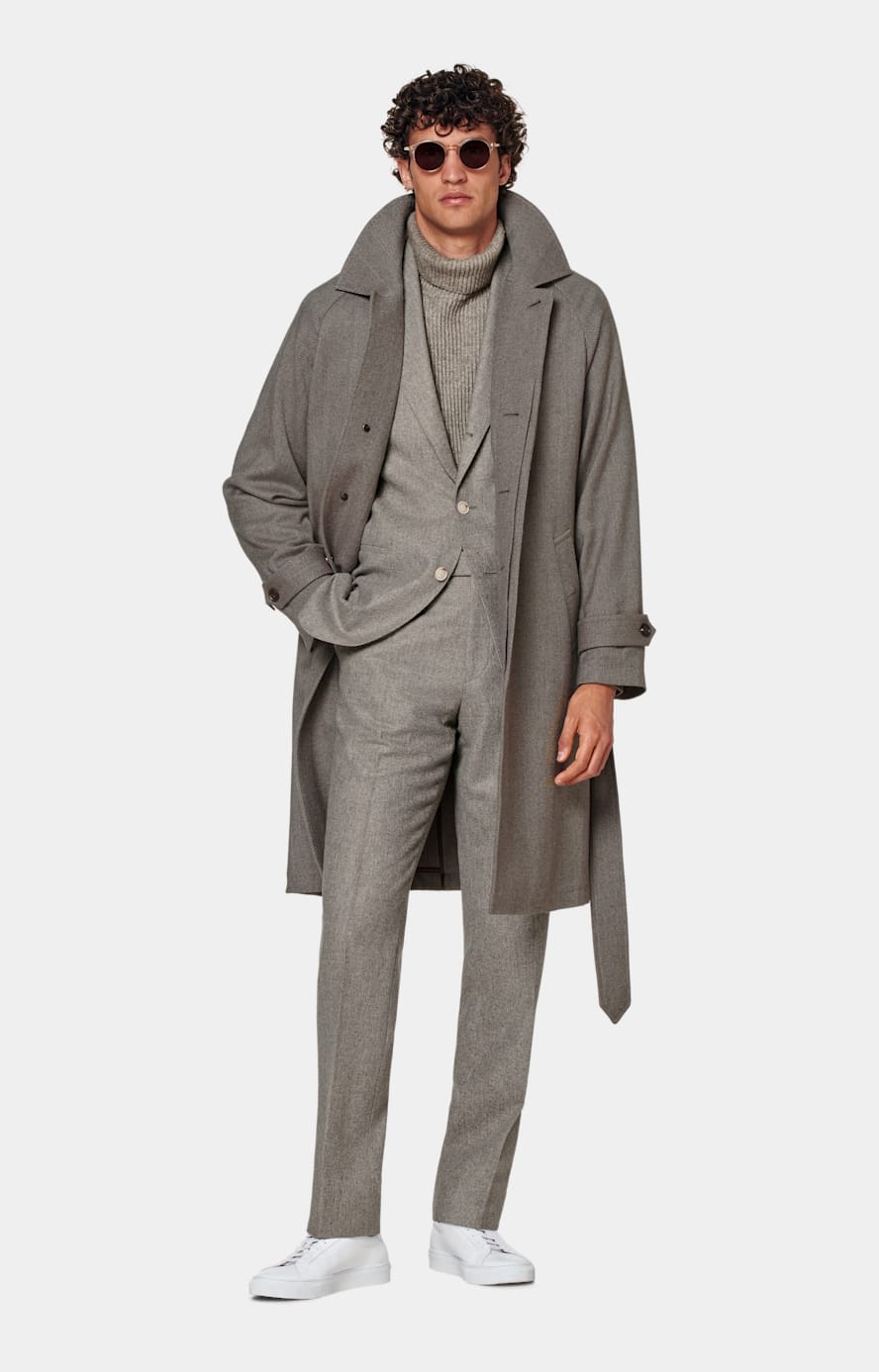 Taupe Straight Leg Trousers