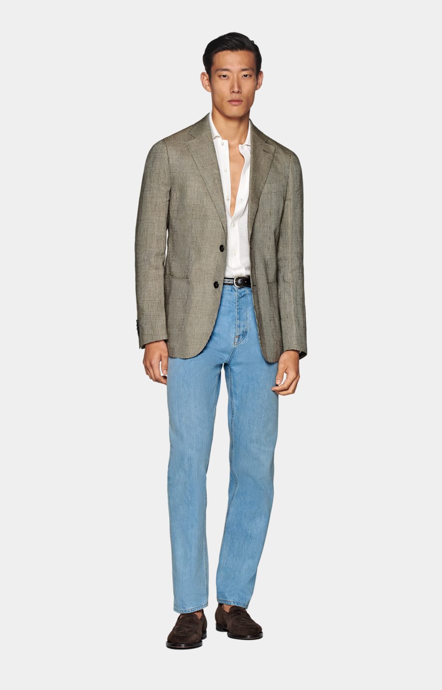 Light Blue Straight Leg Jeans