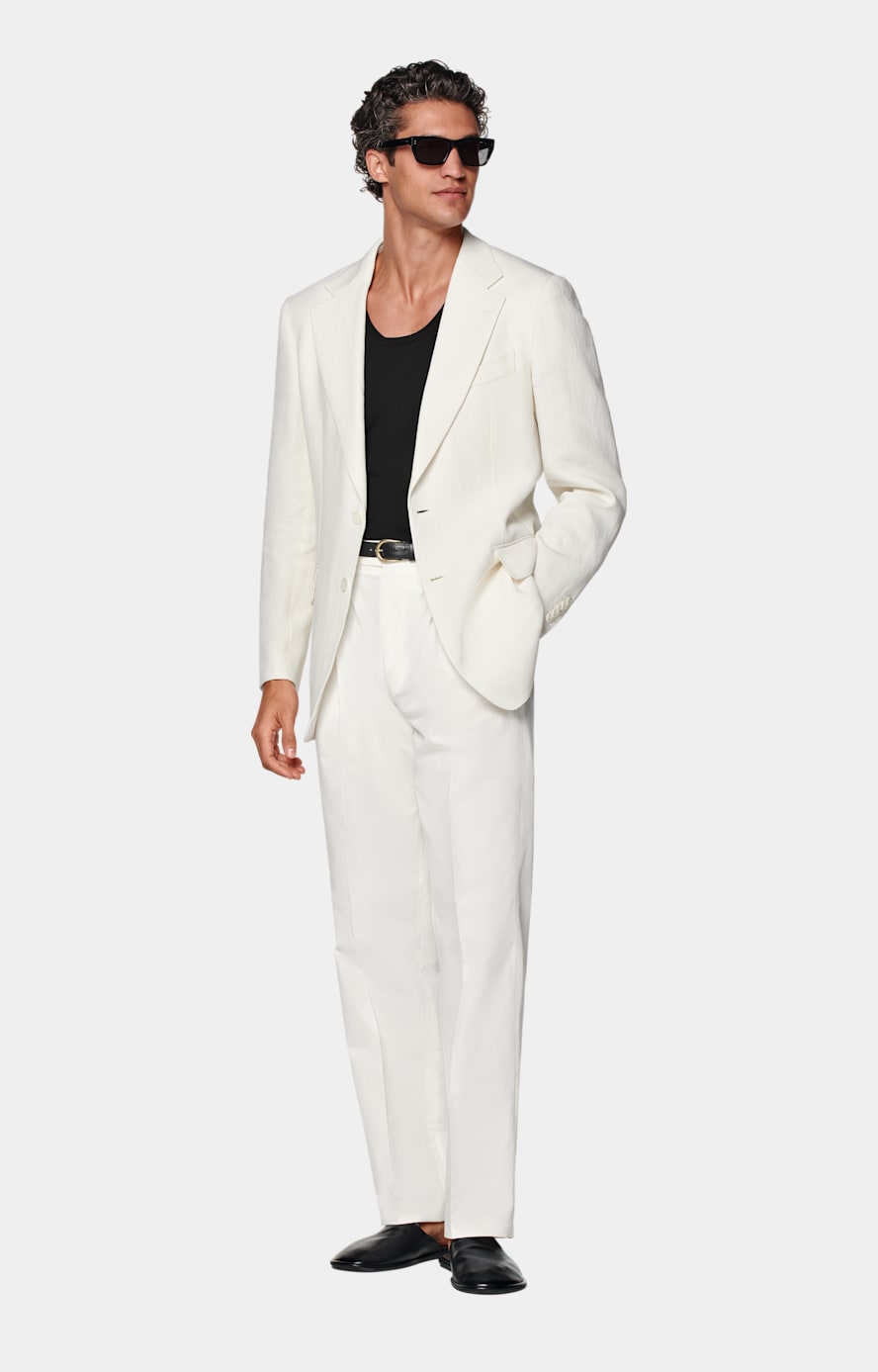 Off-White Wide Leg Straight Chinos