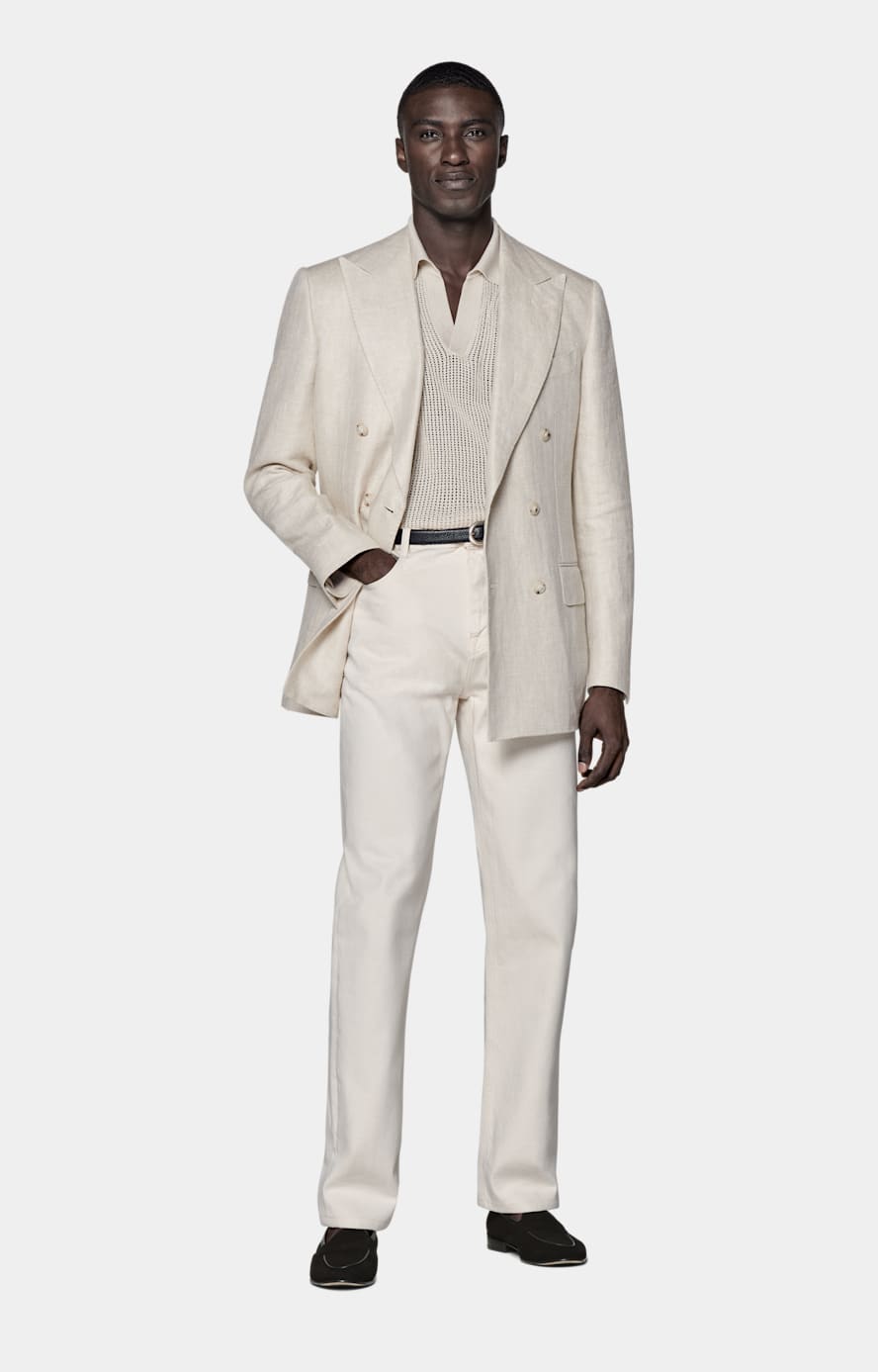  Off-White Straight Leg Jeans