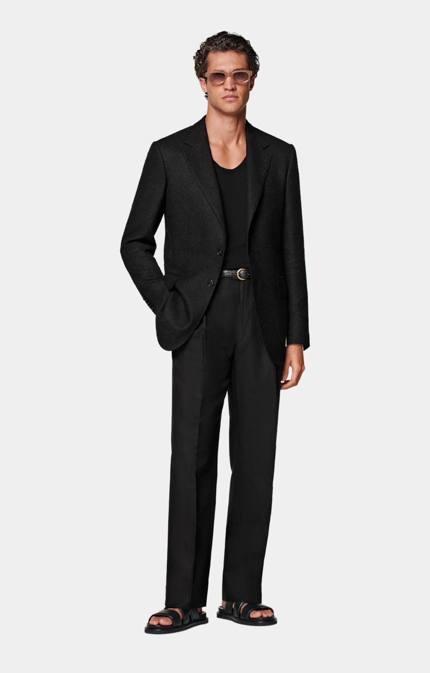 Black Tailored Fit Milano Blazer