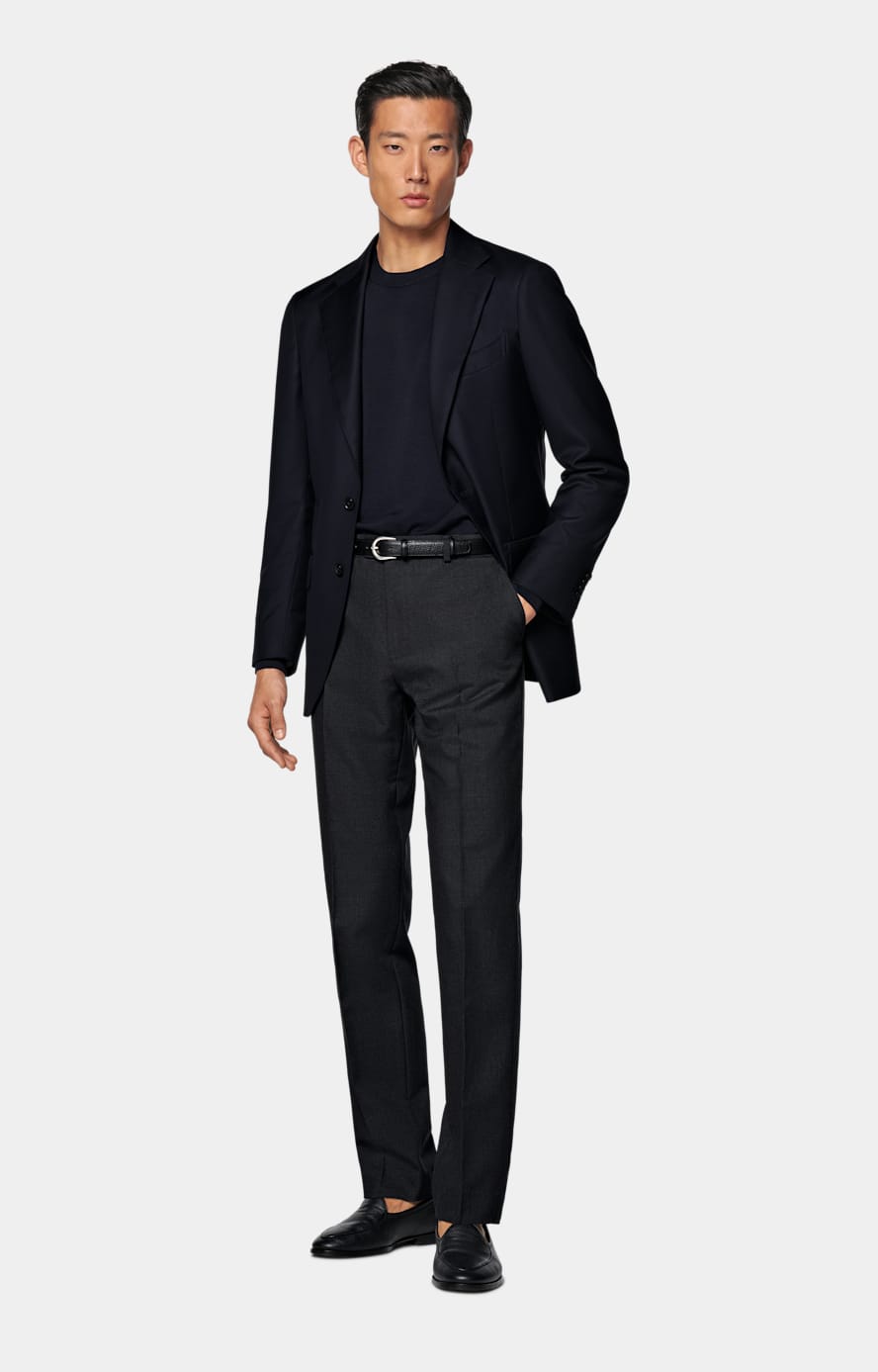 Navy Tailored Fit Havana Suit Jacket
