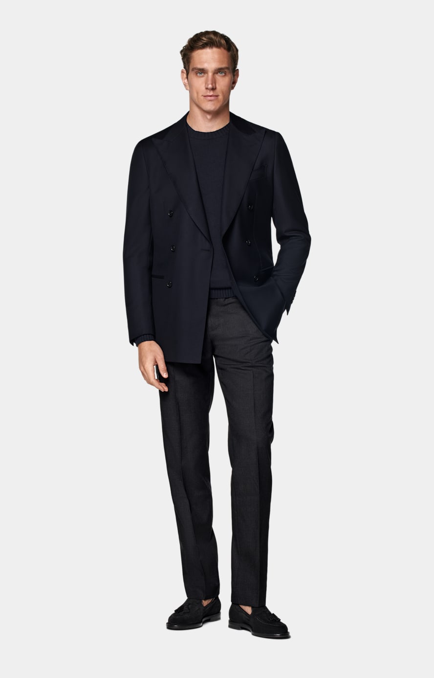 Navy Tailored Fit Havana Suit Jacket