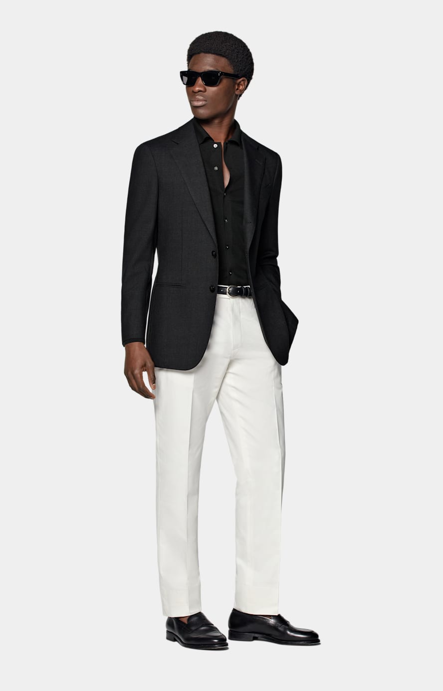 Black Long Sleeve Polo Cardigan