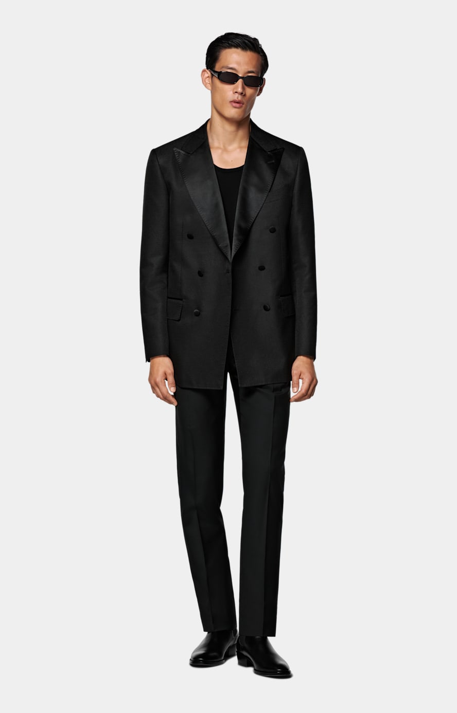 Black Tailored Fit Milano Dinner Jacket