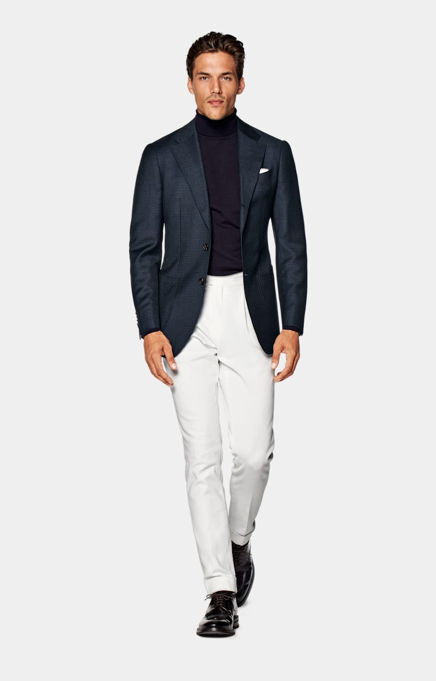 Navy Merino Turtleneck