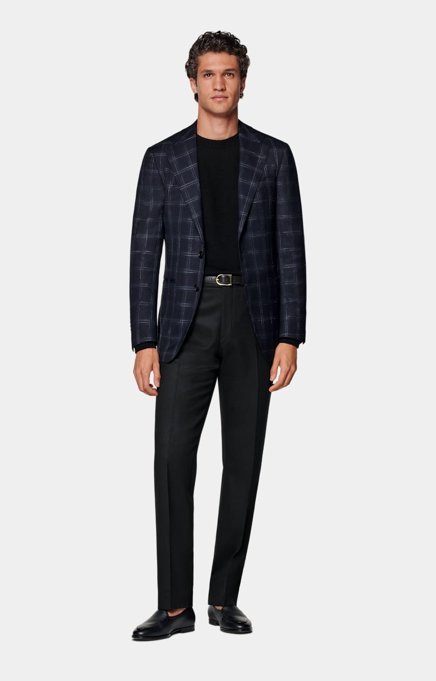 Black Straight Leg Suit Trousers