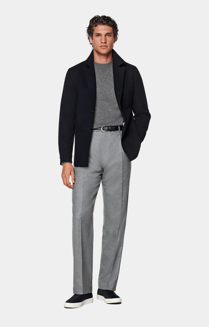 Navy Relaxed Fit Shirt-Jacket