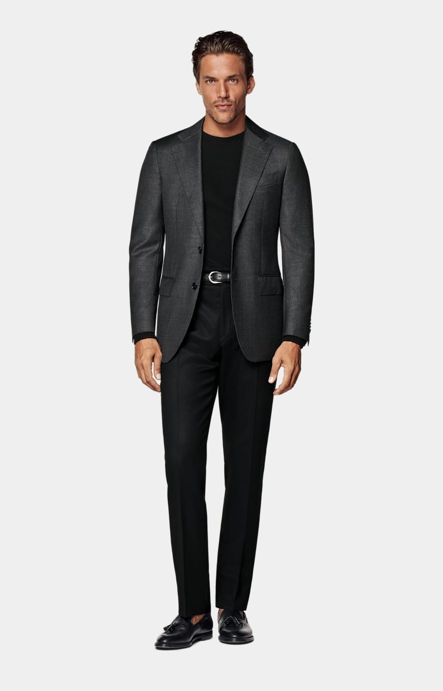 Dark Grey Tailored Fit Havana Suit Jacket in Pure S110 s Wool SUITSUPPLY SUITSUPPLY The Netherlands