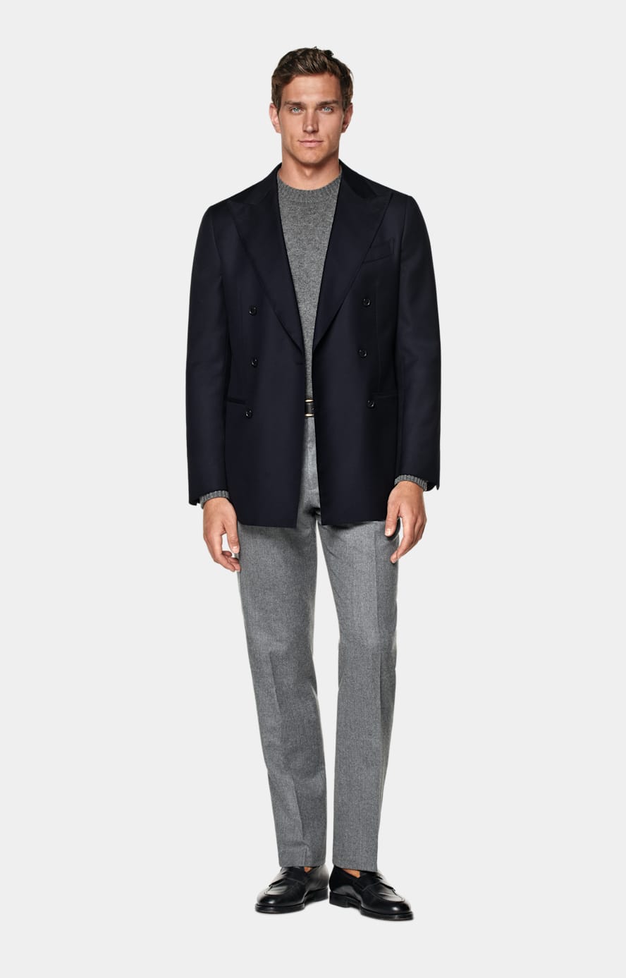 Navy Tailored Fit Havana Suit Jacket