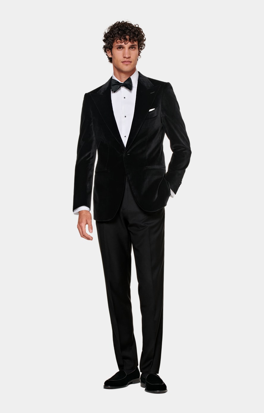 Black Tailored Fit Lazio Dinner Jacket