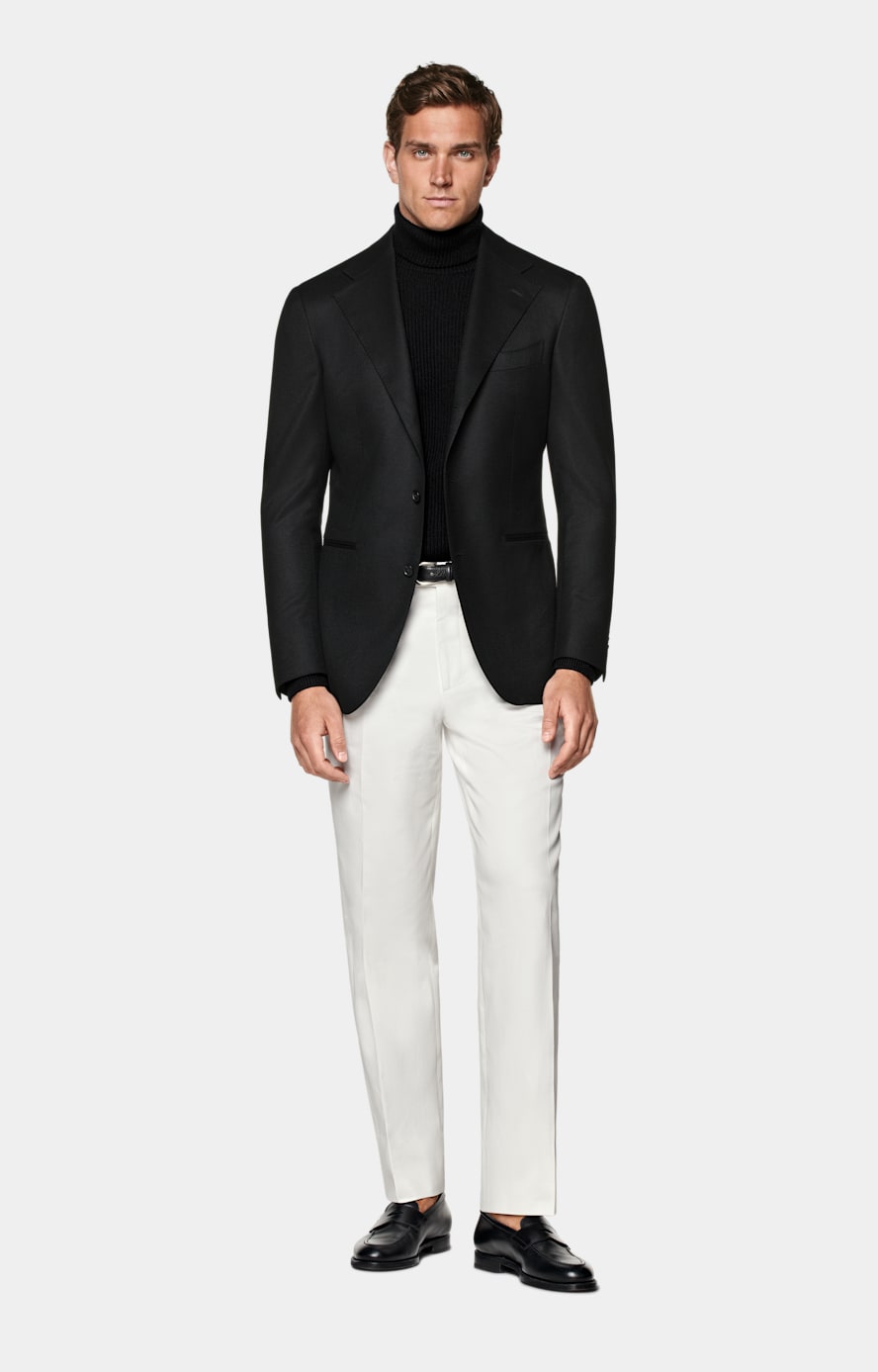 Black Relaxed Fit Roma Suit Jacket