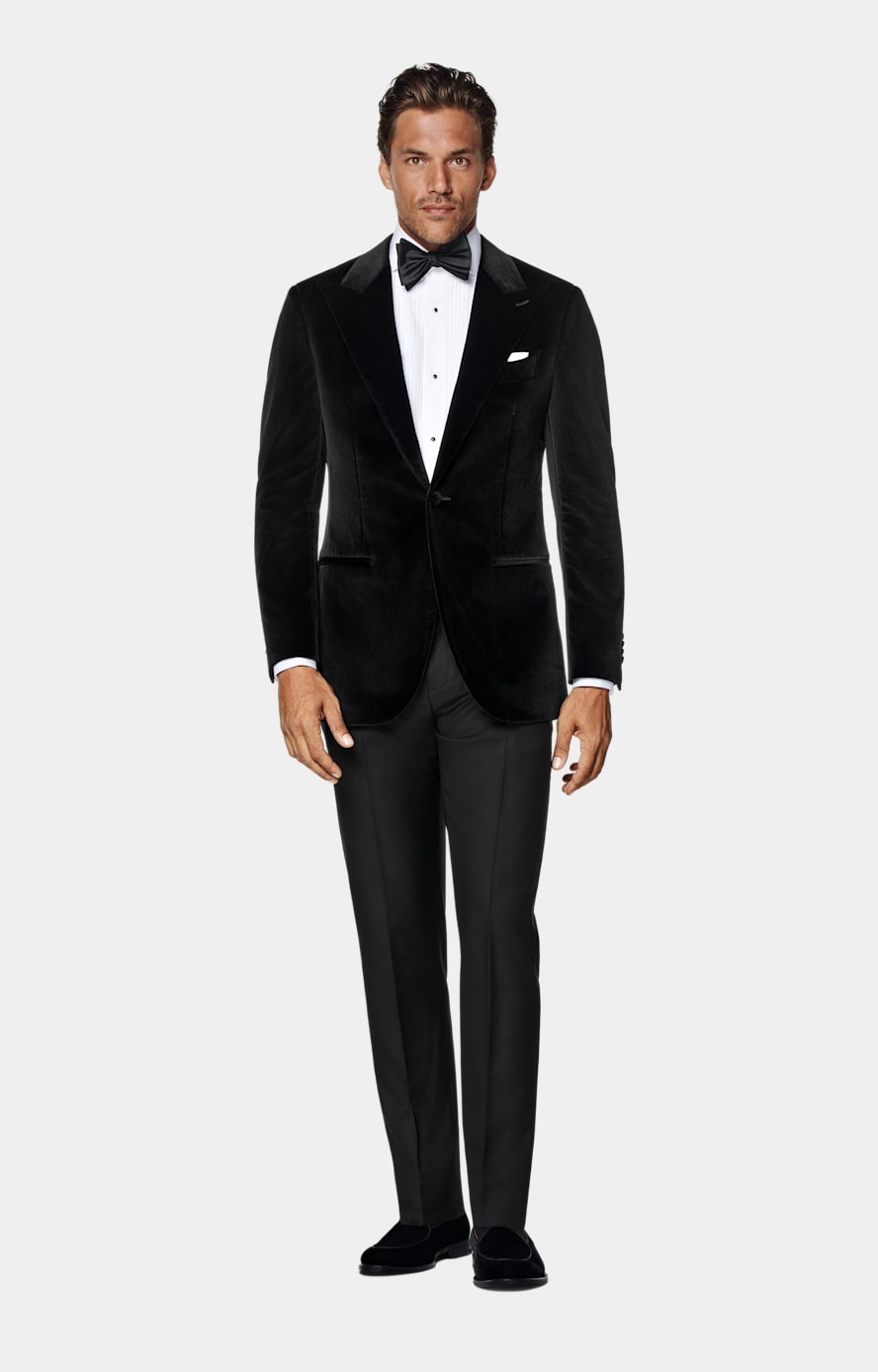Black Tailored Fit Havana Dinner Jacket