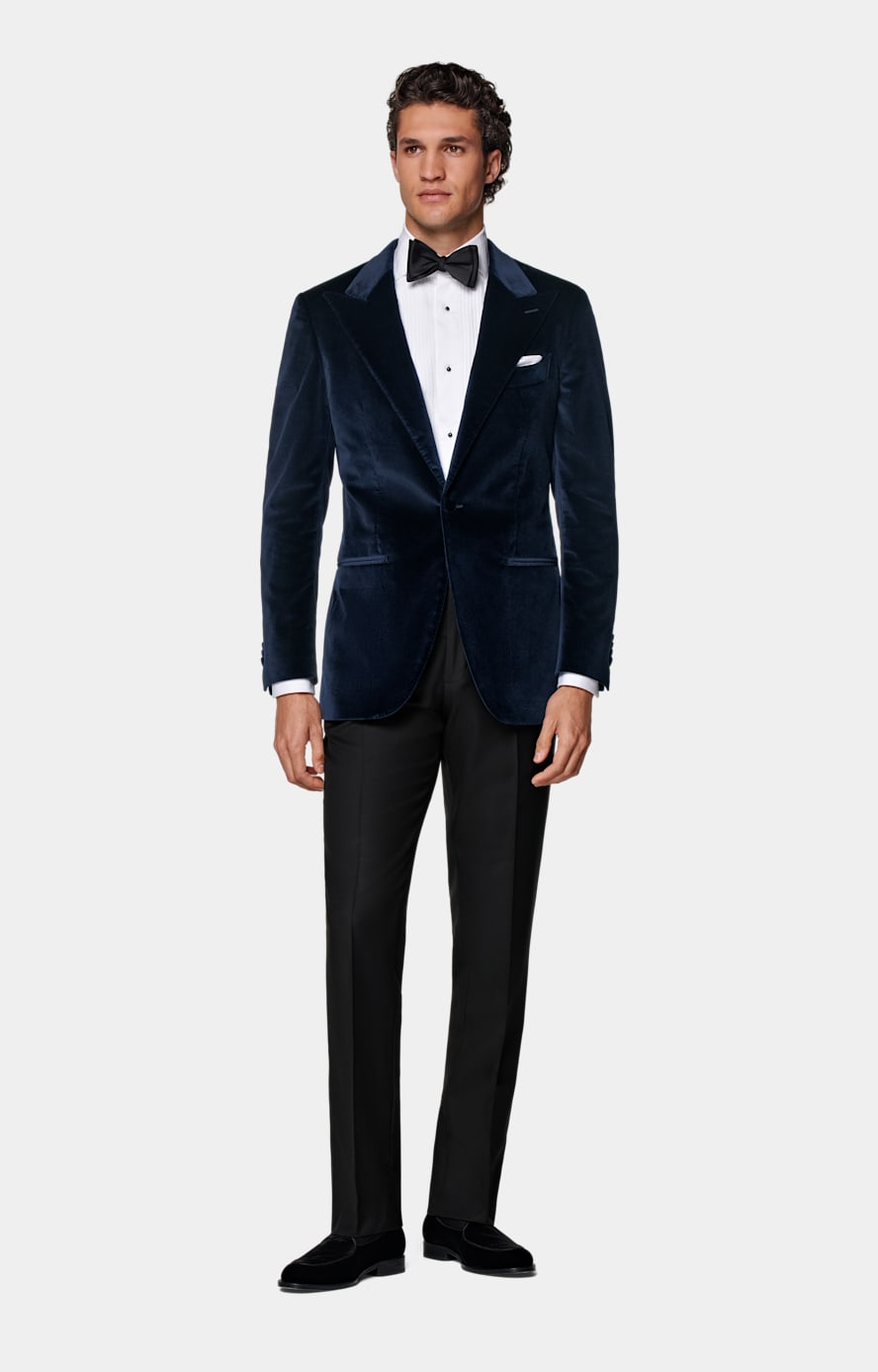 Black Tuxedo Slip On in Cotton Velvet SUITSUPPLY SUITSUPPLY United Kingdom