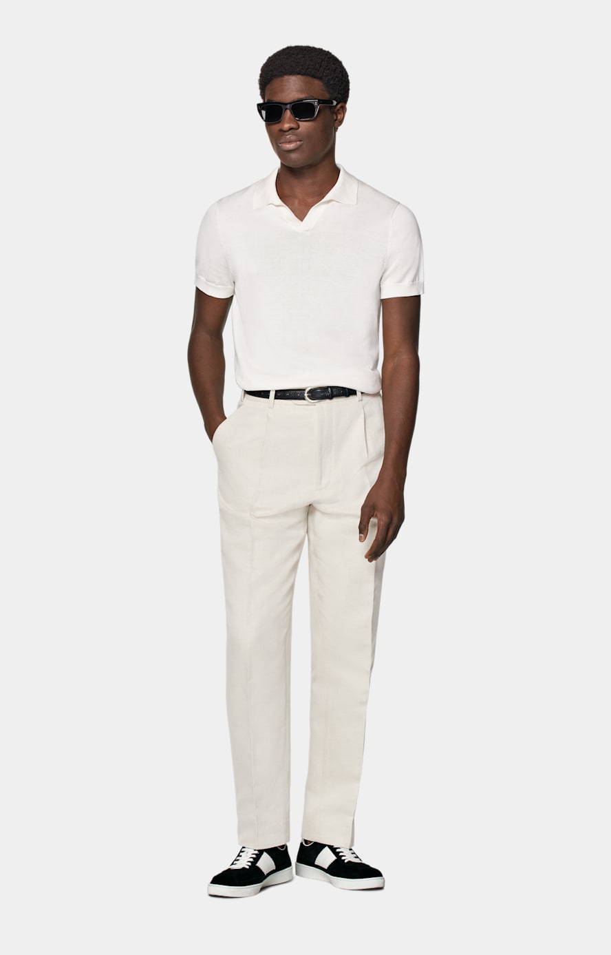 Off-White Buttonless Polo