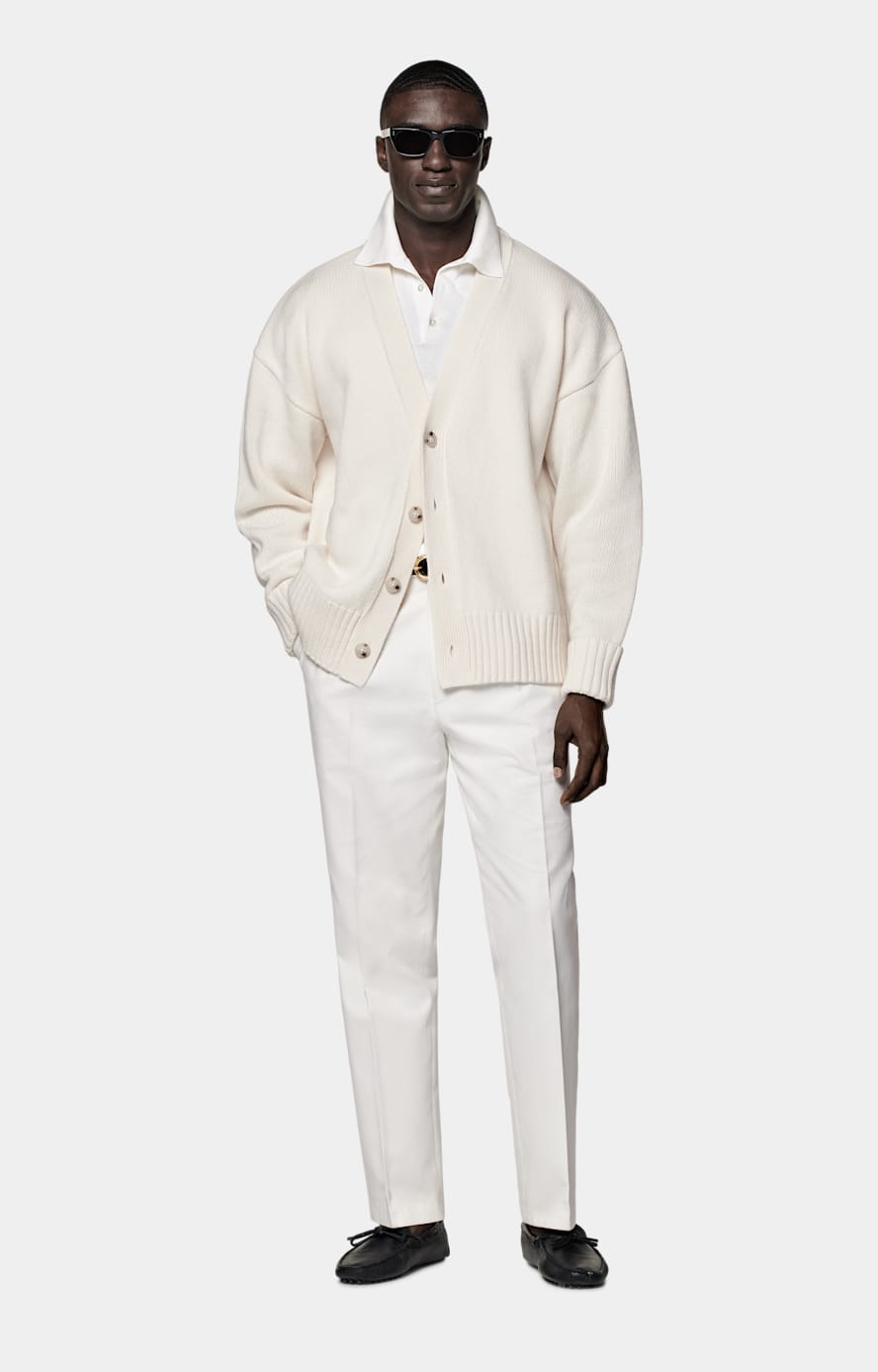 Merino Cardigan oversized off-white