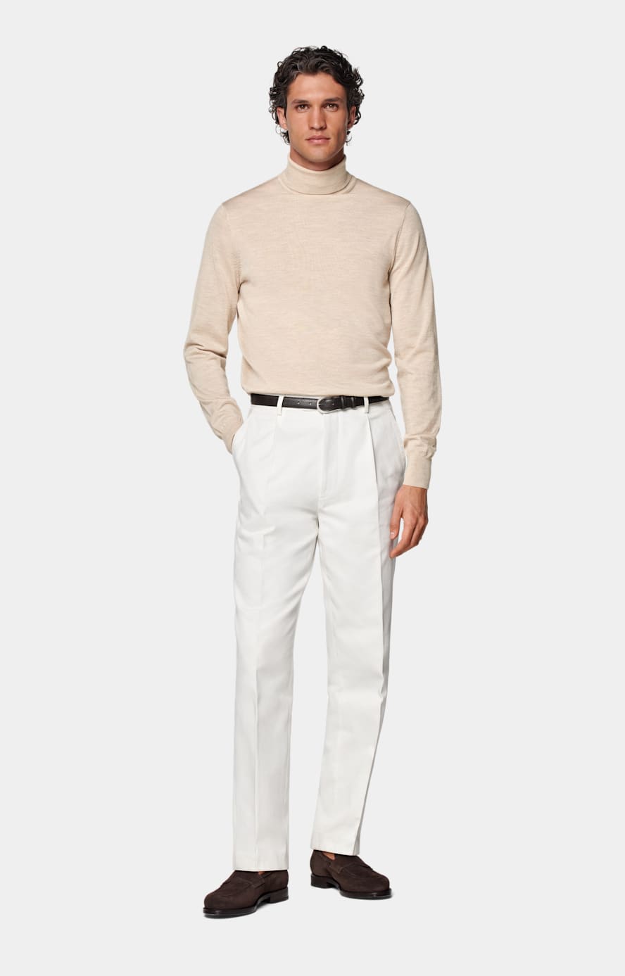 Sand Merino Turtleneck