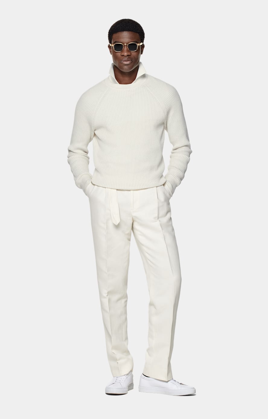 Off-White Buttonless Polo