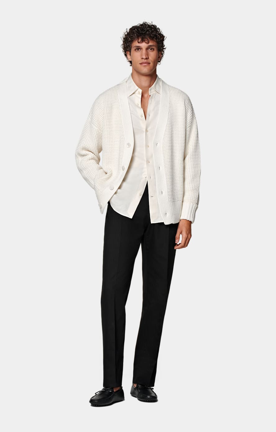 Cardigan oversized off-white Crochet