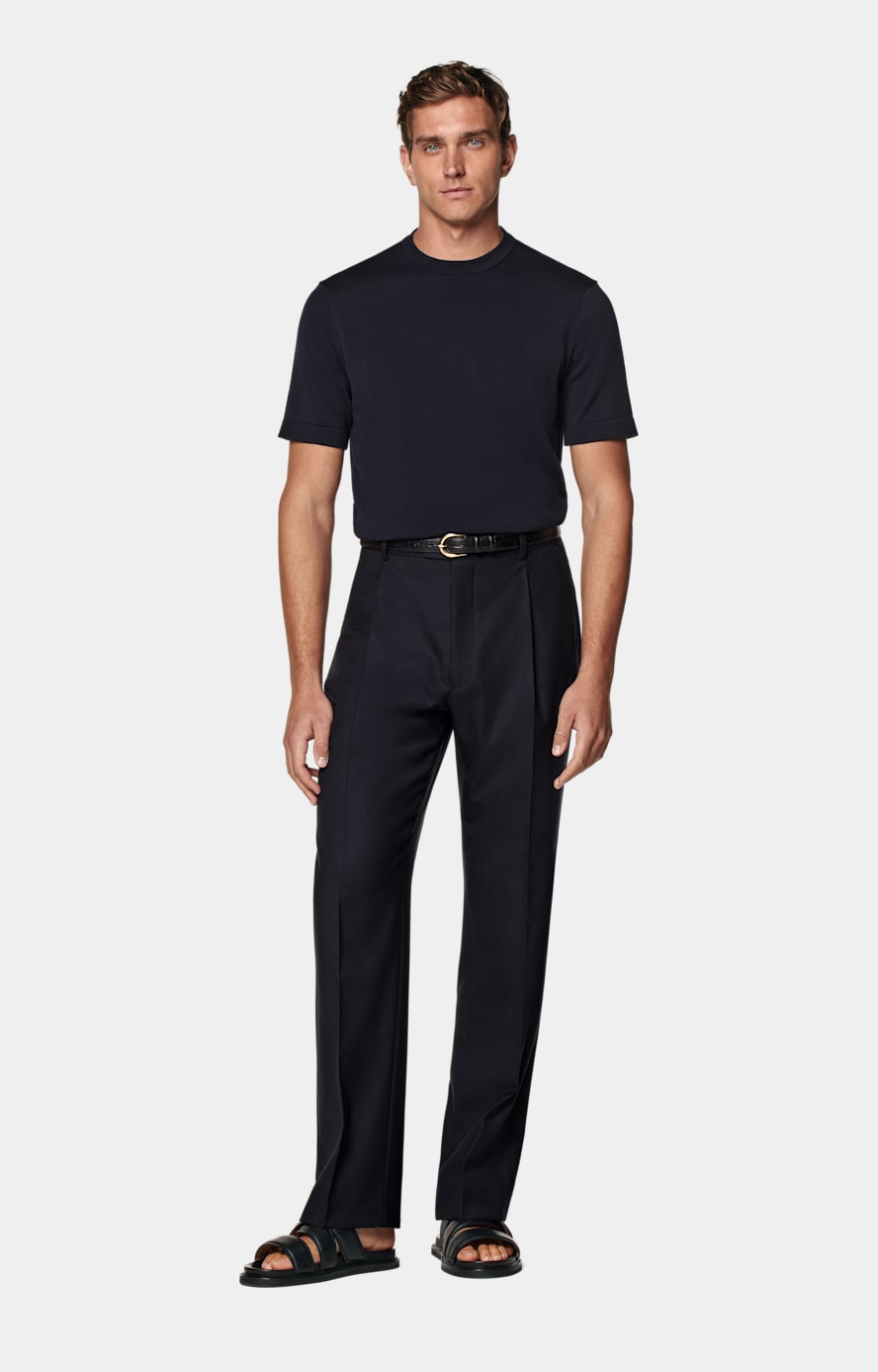 Navy Short Sleeve Crewneck