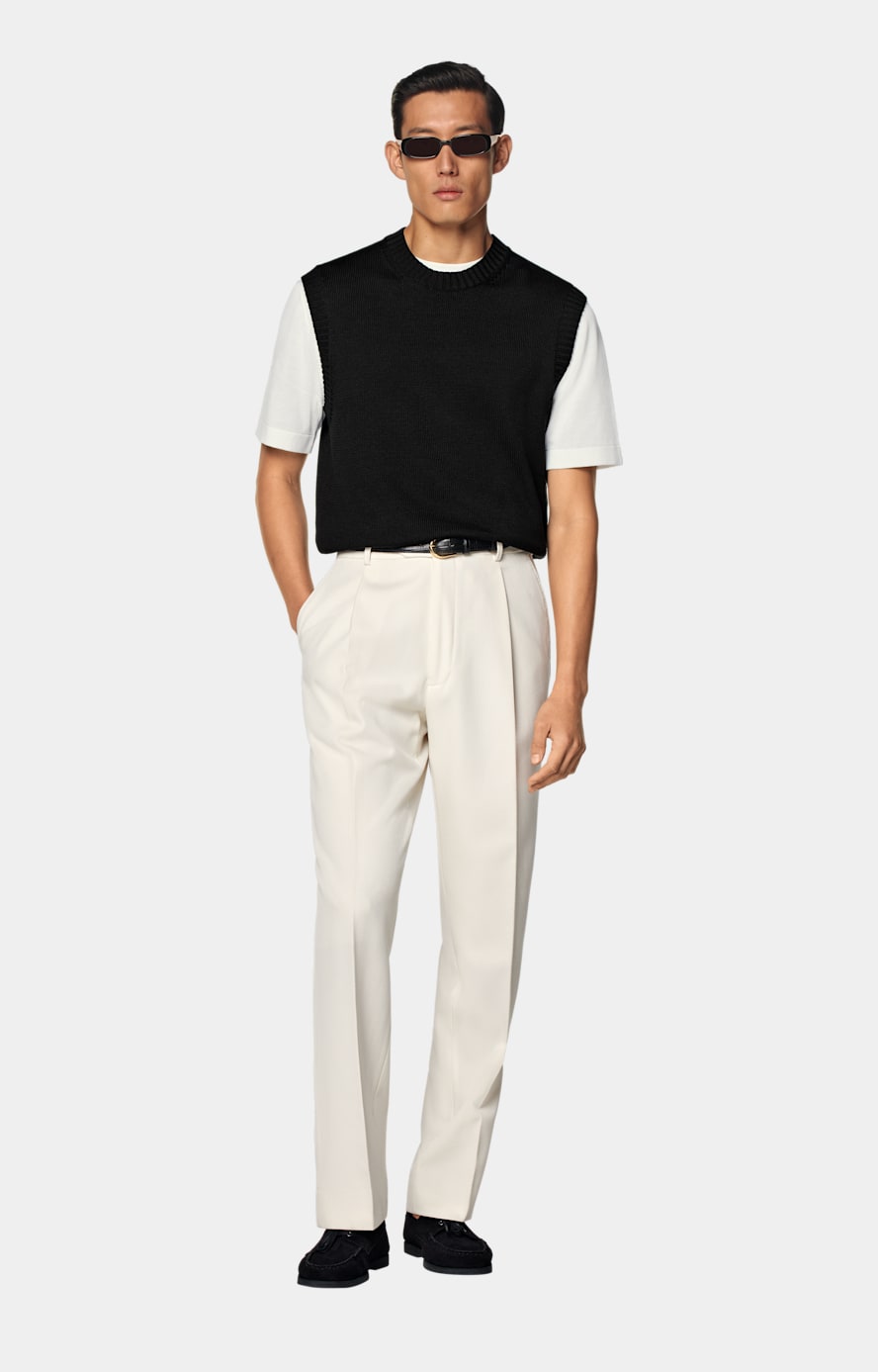 Black Sleeveless Crewneck