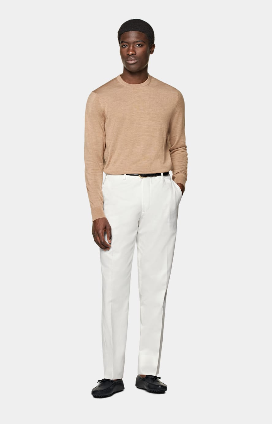 Light Brown Merino Crewneck
