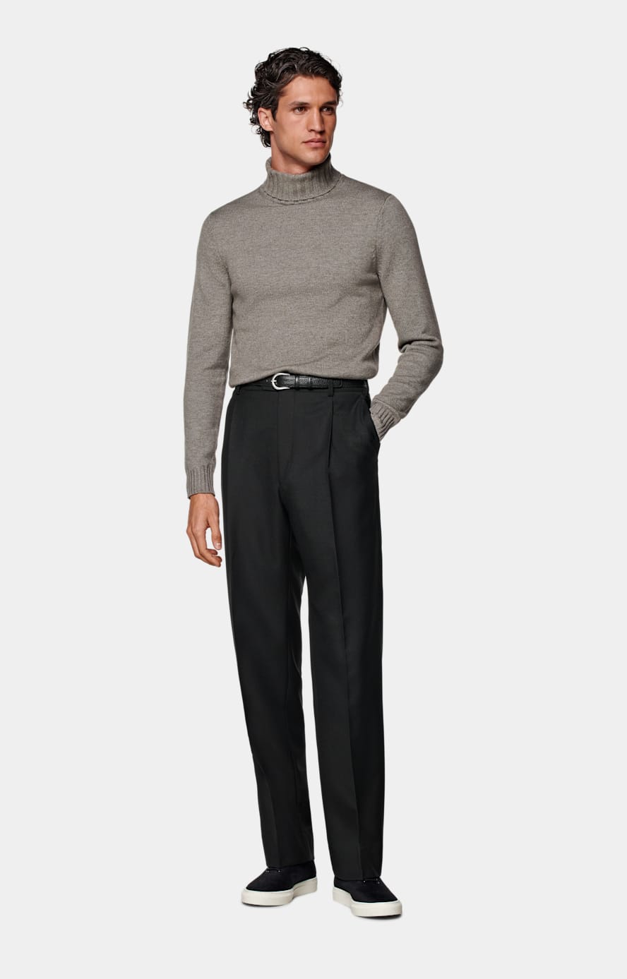 Taupe Turtleneck