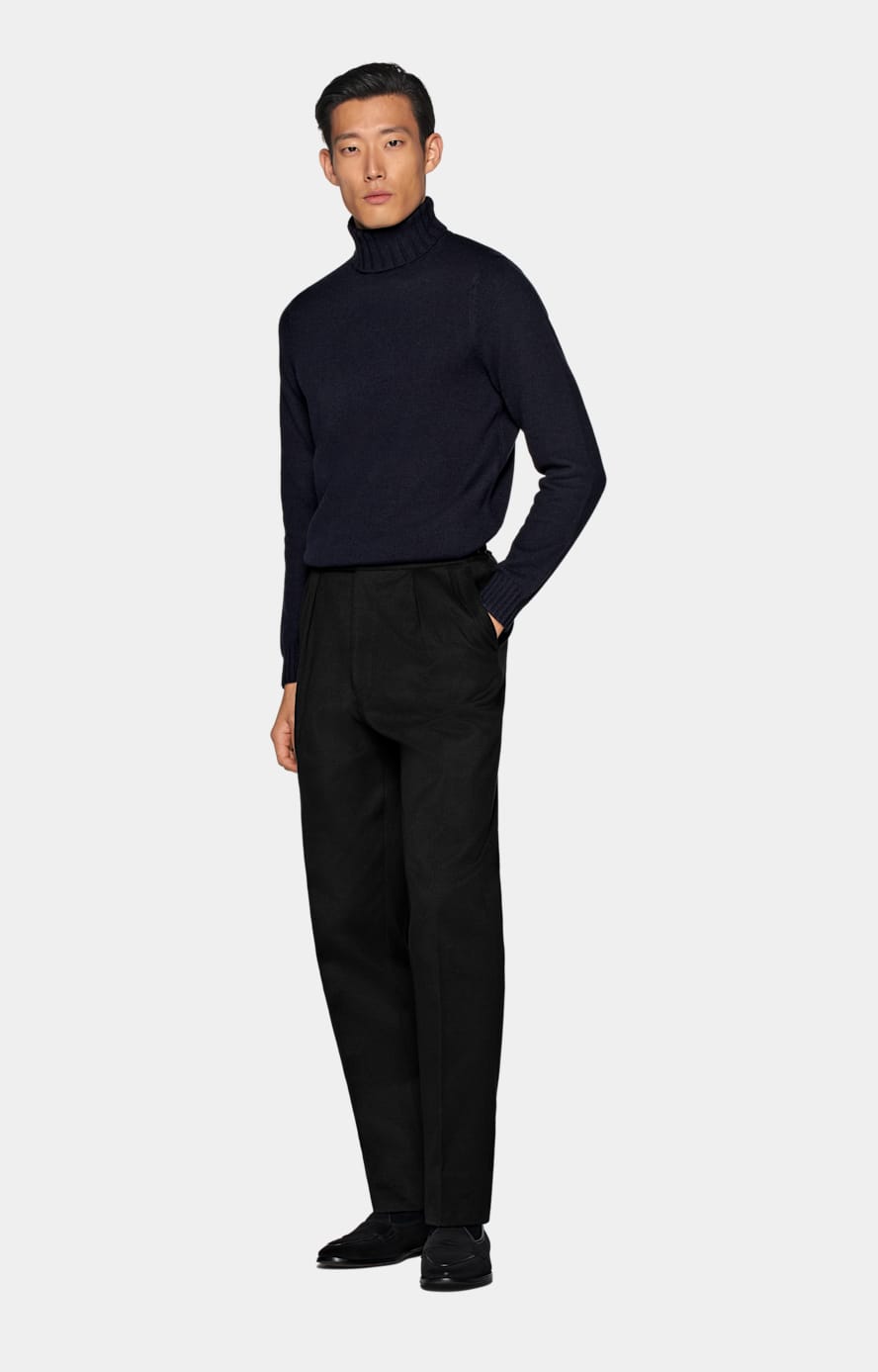 Navy Turtleneck