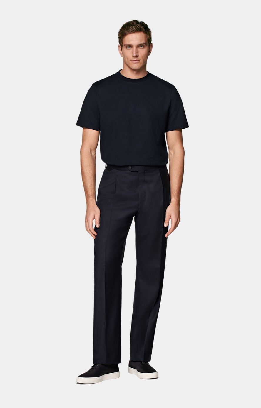 Navy Crewneck T-Shirt