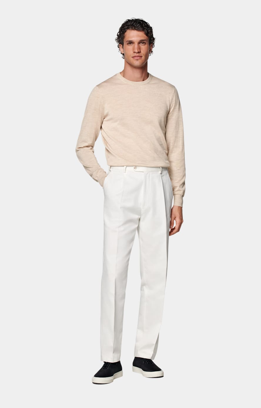 Sand merino wool sweater online