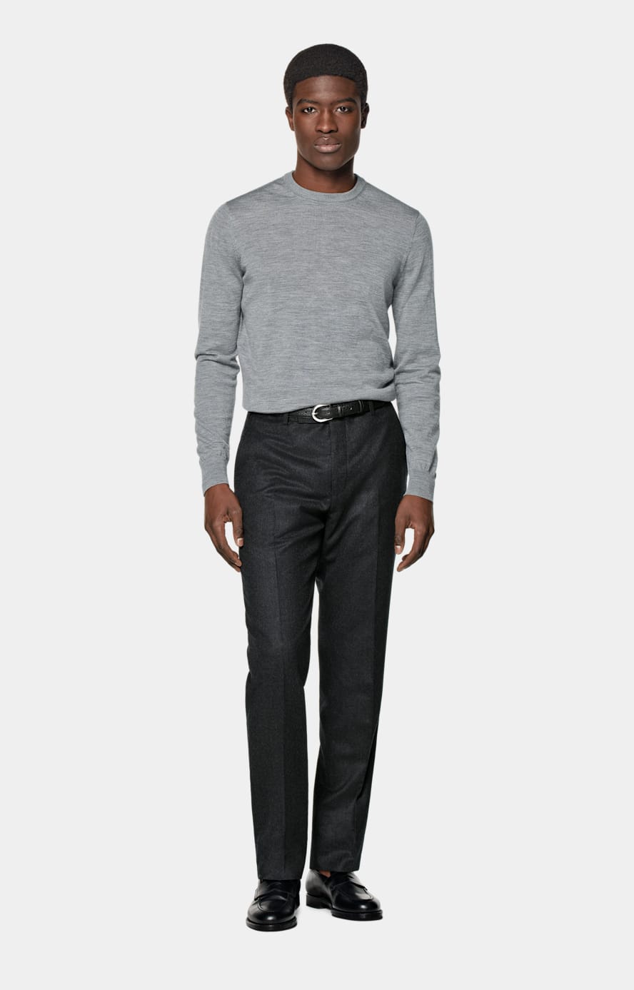 Grey Merino Crewneck