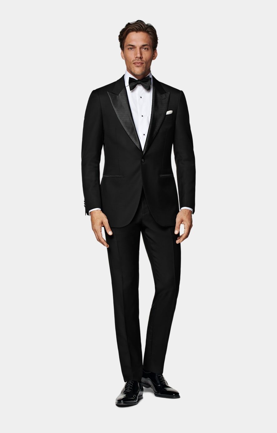 Black Tailored Fit Lazio Dinner Jacket