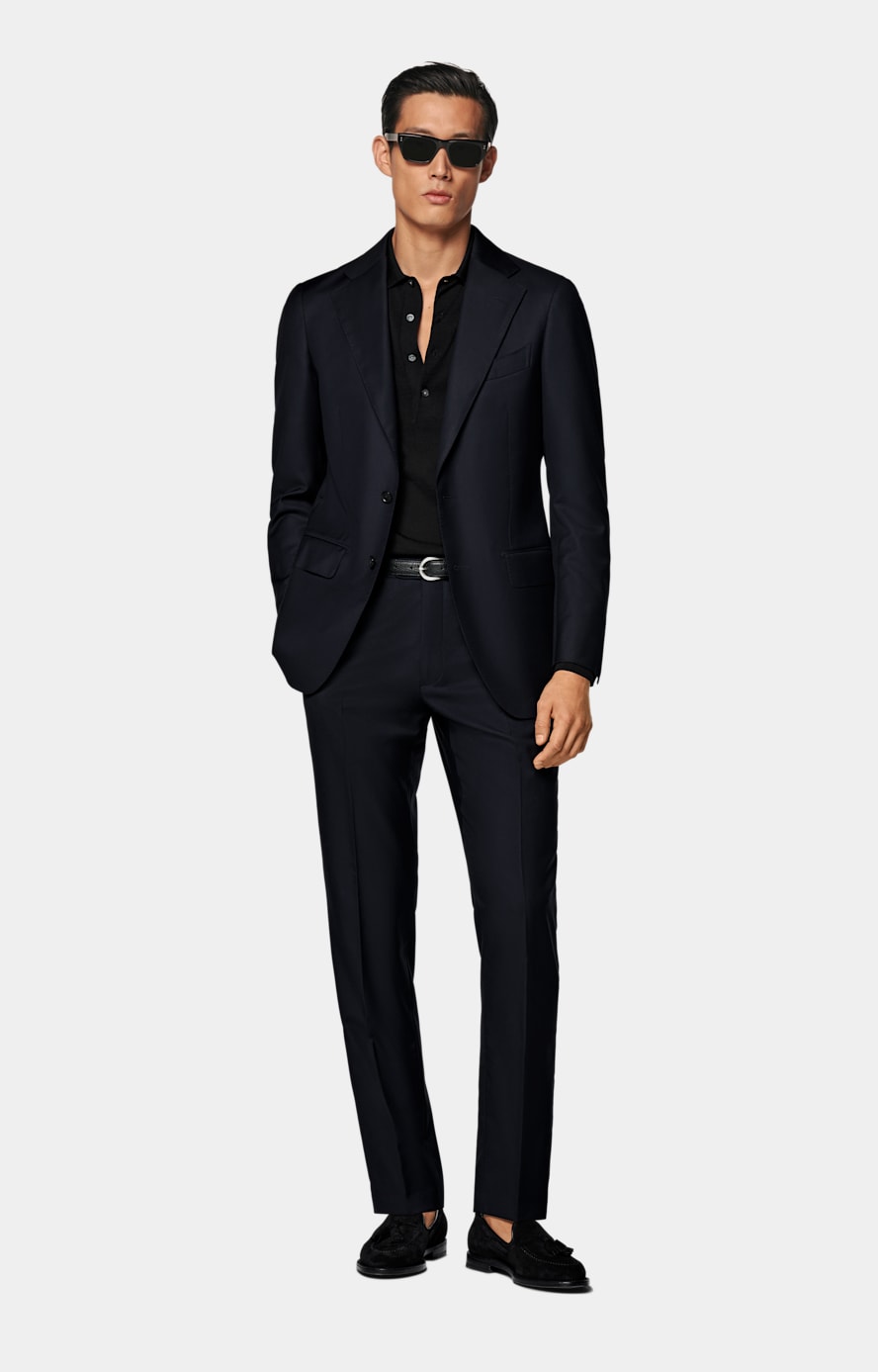 Navy Tailored Fit Havana Suit Jacket