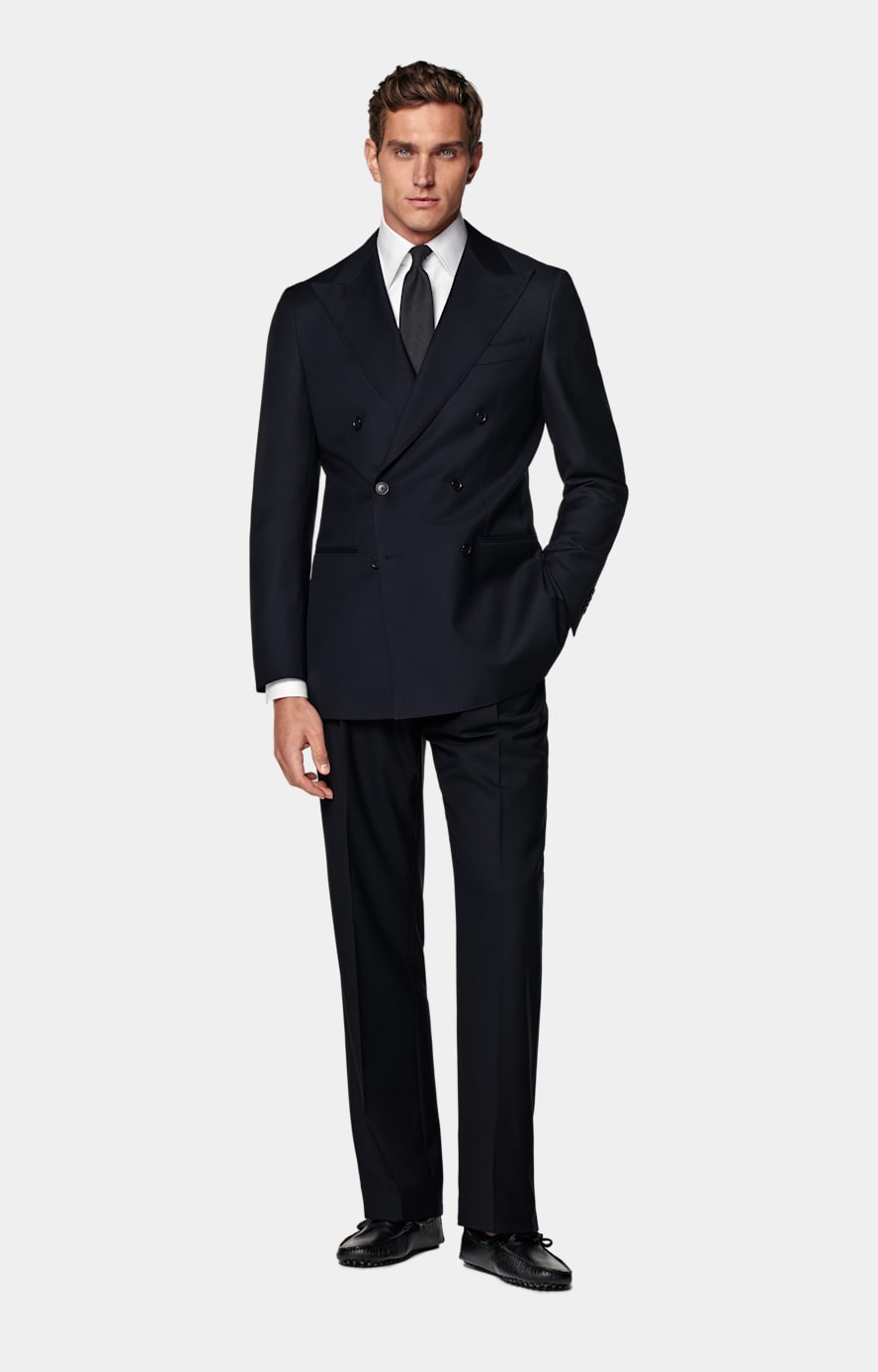 Navy Tailored Fit Havana Suit Jacket