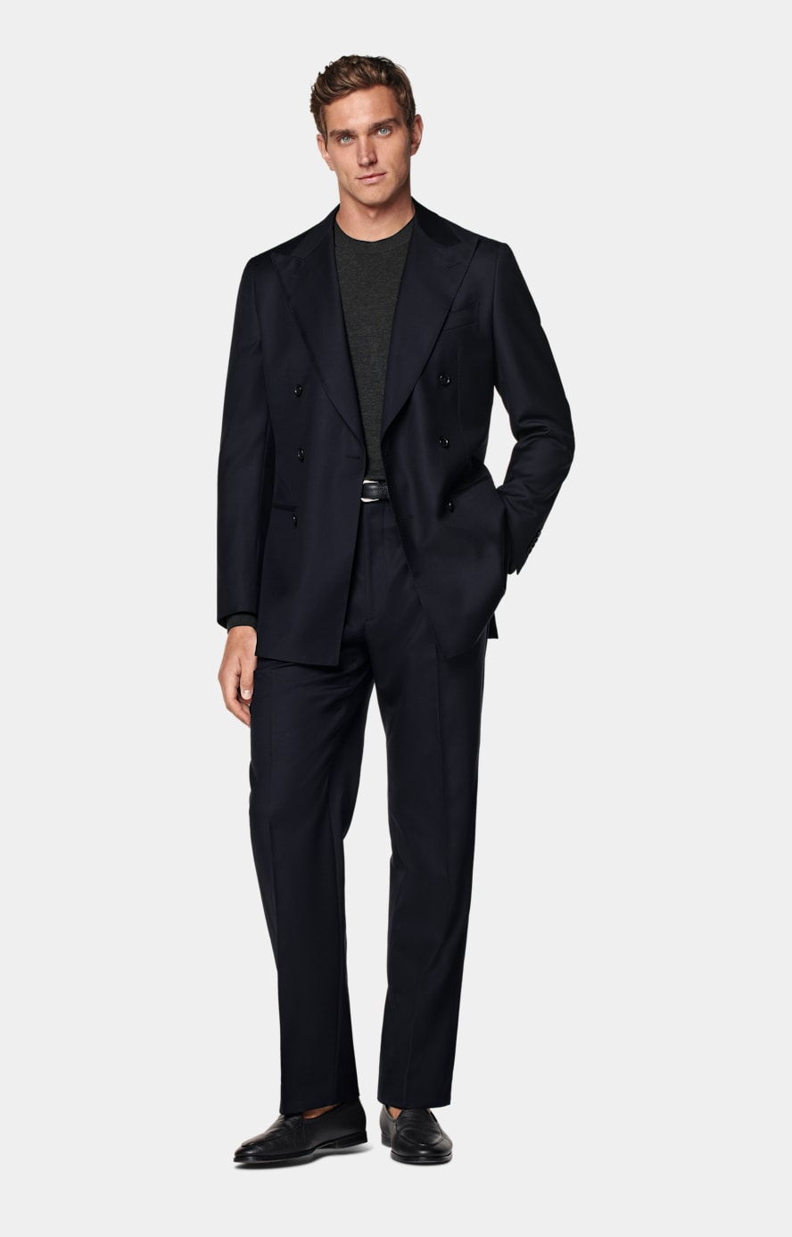 Navy Tailored Fit Havana Suit Jacket
