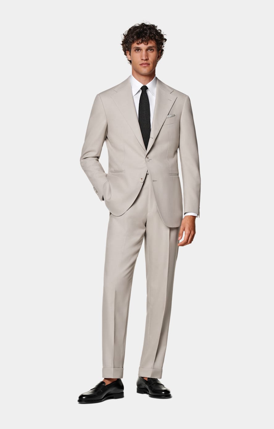 Blazer de traje Roma gris topo claro corte Relaxed