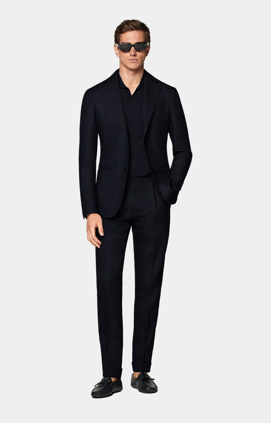 Navy Tailored Fit Havana Suit Jacket