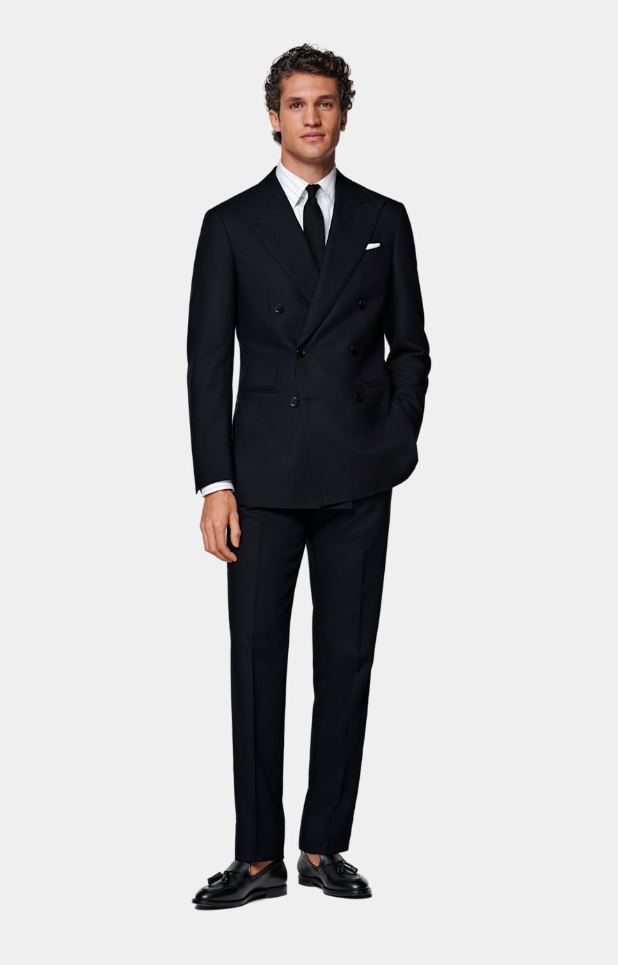 Navy Tailored Fit Havana Suit Jacket
