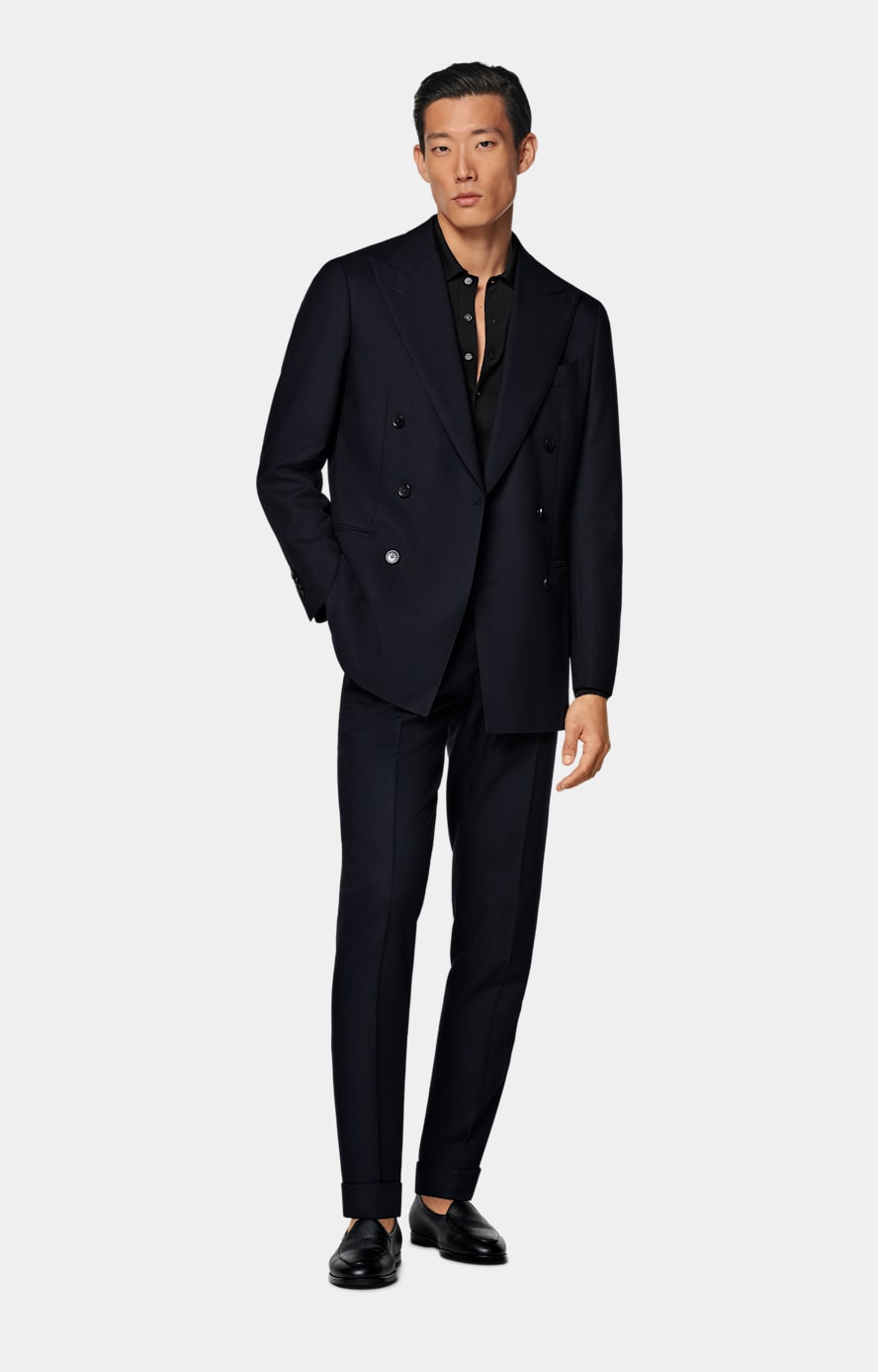 Navy Tailored Fit Havana Suit Jacket
