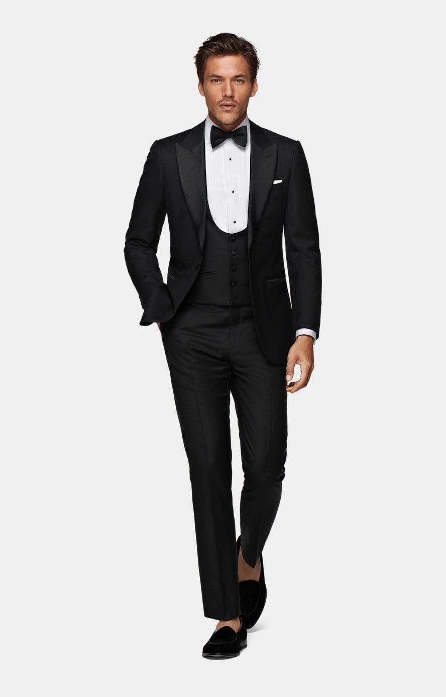 Black Tailored Fit Lazio Dinner Jacket