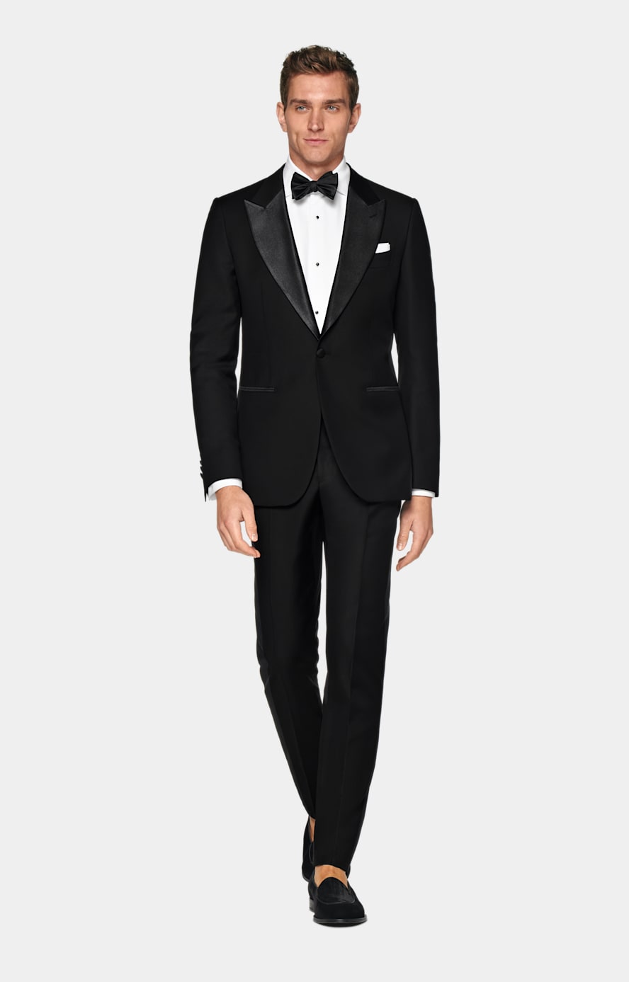 Black Tailored Fit Lazio Dinner Jacket