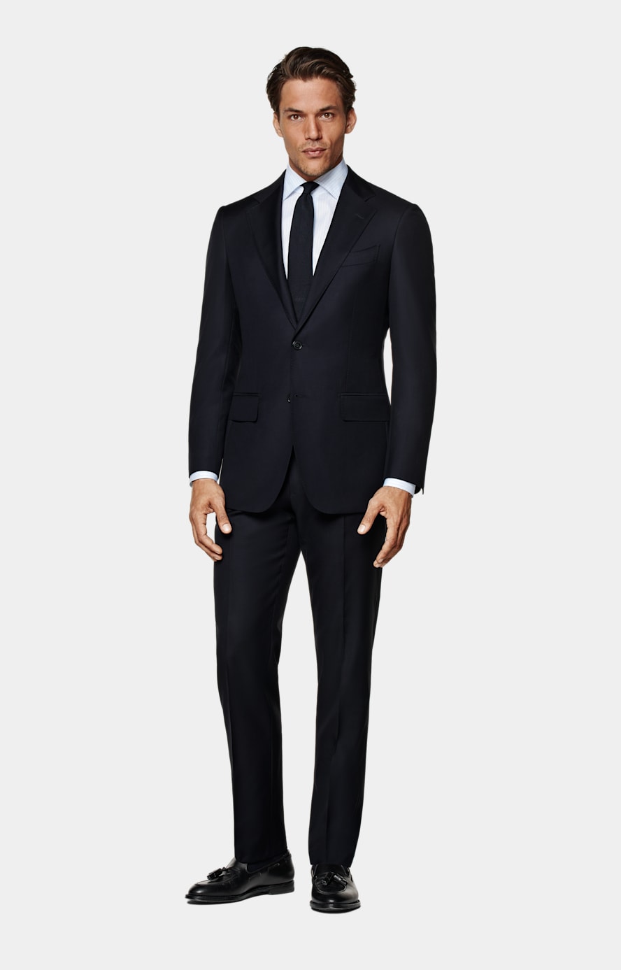Navy Tailored Fit Havana Suit Jacket