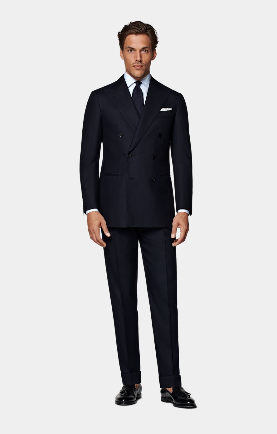 Navy Tailored Fit Havana Suit Jacket