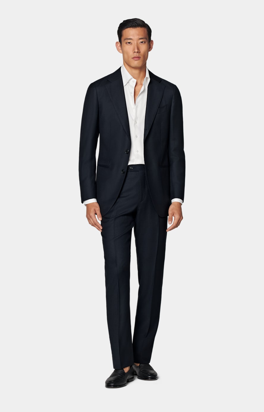 Giacca da abito Havana navy occhio di pernice tailored fit